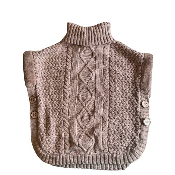 Isaac Mizrahi pink sweater cable knit turtle neck short sleeve. Size 5/6 yrs. - Picture 1 of 6